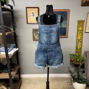 Denizen by Levi’s denim overall shorts blue jeans stretch women’s large summer